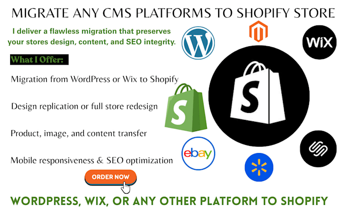 seamlessly migrate wordpress or wix to shopify store setup website cloning
