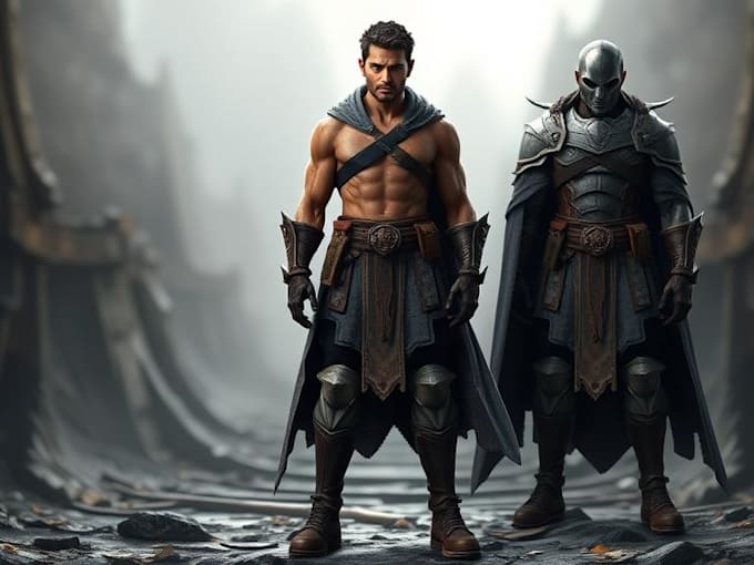design and illustrate realistic characters