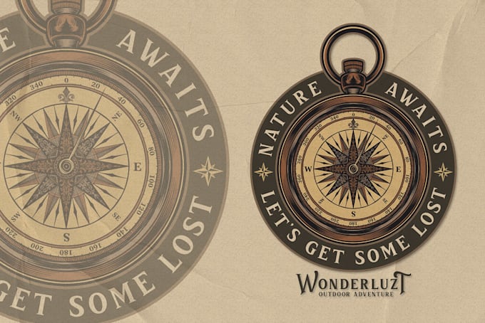 create high quality and beautiful compass logo design