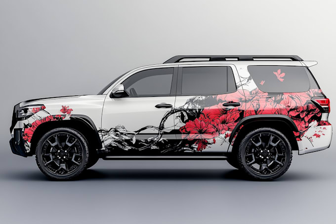 draw car wrap design, vehicle wrap design