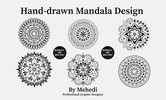 create unique hand drawn mandala art