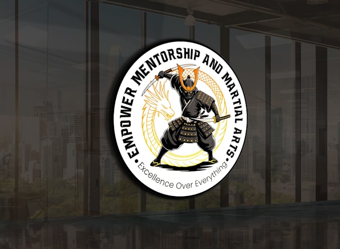create attractive and imagination samurai logo design