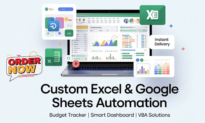 create custom automated google spreadsheet, excel vba, excel spreadsheet, macros