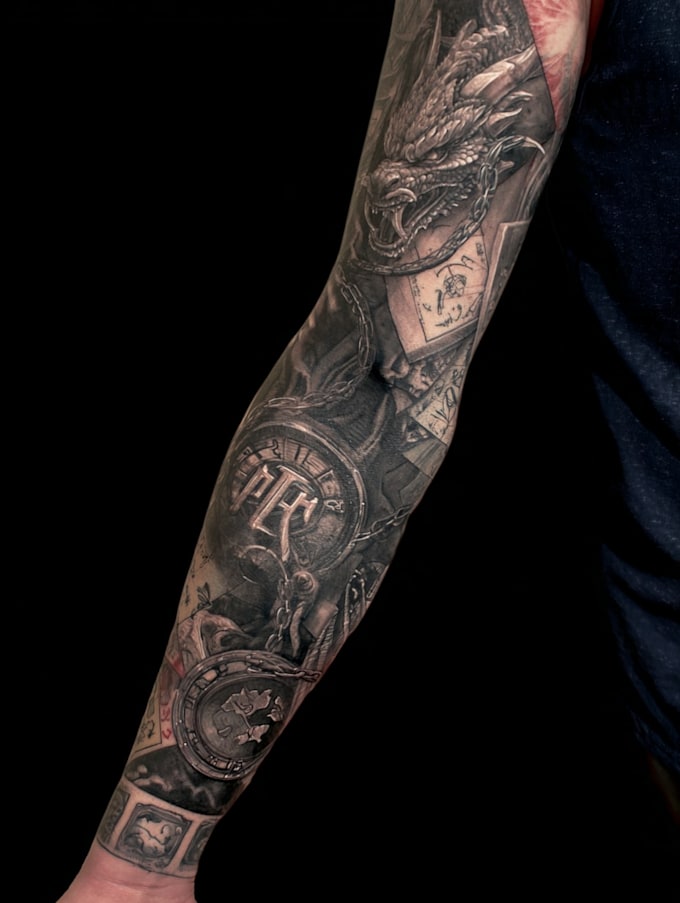 do high end dotwork tattoo design for you