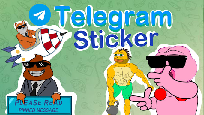 create telegram crypto stickers animation pack