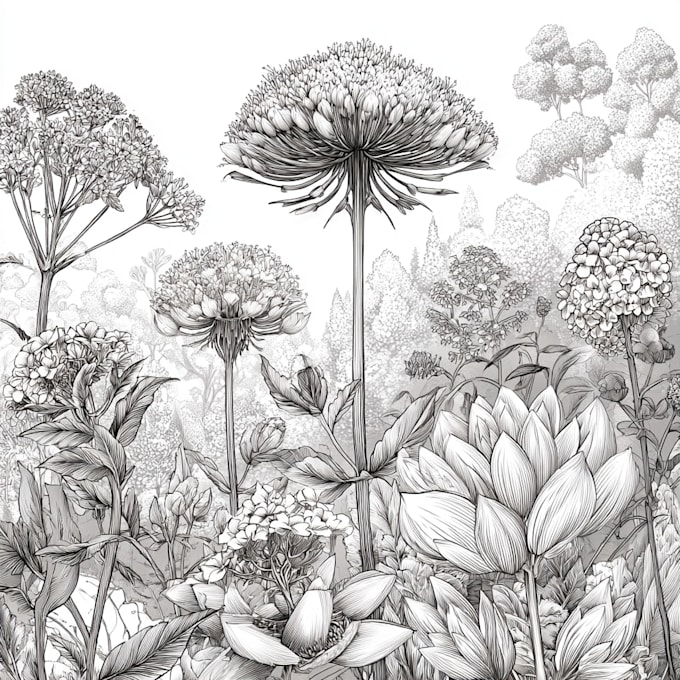 draw realistic botanical illustrations or plants design