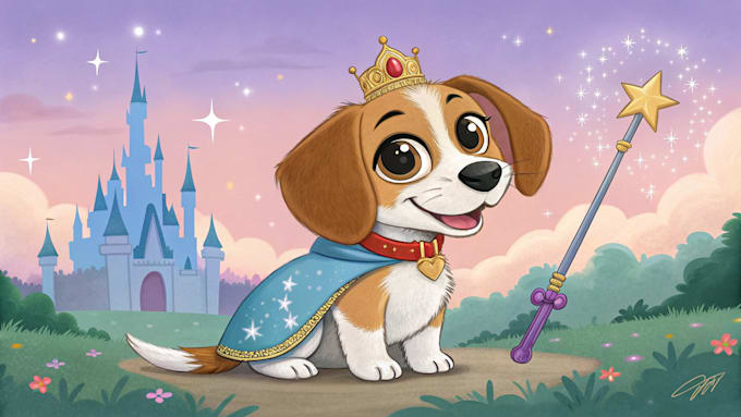 create amazing disney pet portrait