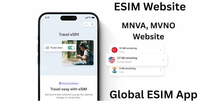 develop travel esim app, global esim data website, voip softphone app