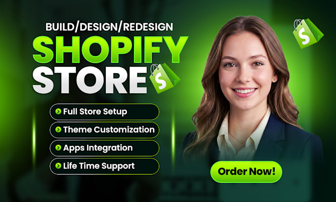 build shopify store design, redesign shopify website, shopify dropshipping store