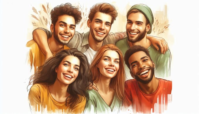 design an unique friendship portrait art