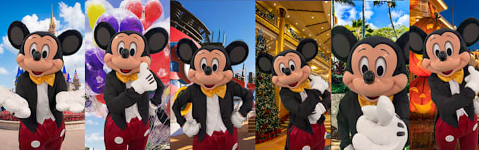 create a custom mickey mouse video message in full costume and voice