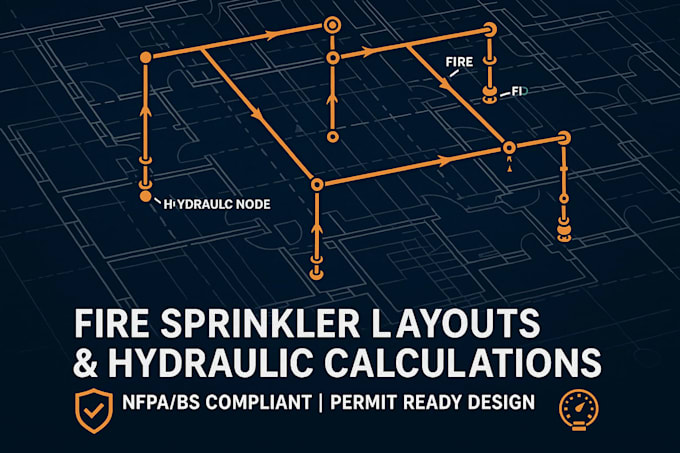 provide fire sprinkler system layouts hydraulic calculations