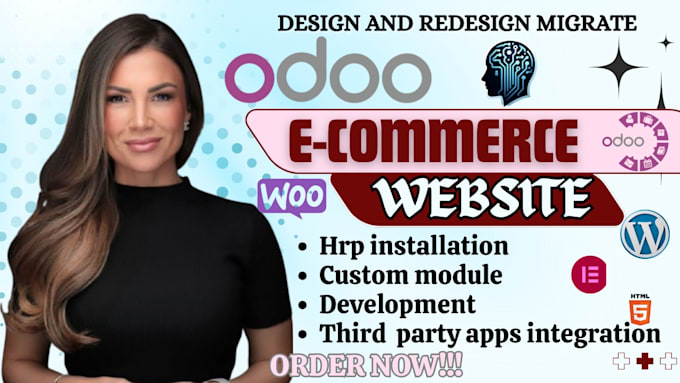 install odoo, develop custom modules, redesign odoo website, reports, fix bugs