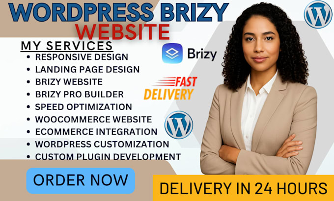 Design redesign wordpress brizy pro page builder website brizy cloud in ...
