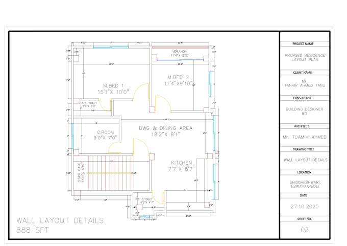 create detailed residential building plan