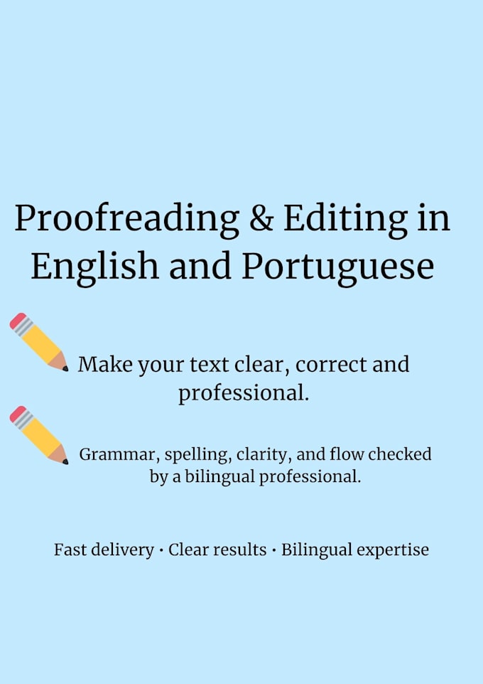 proofread and edit english or portuguese documents