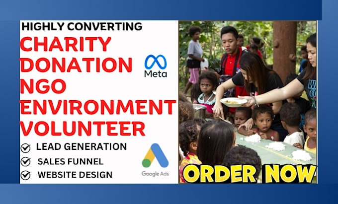 generate charity donation environmental conservation leads and build website