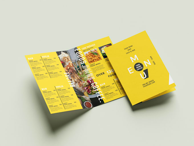 design editable menu, price list and menu board