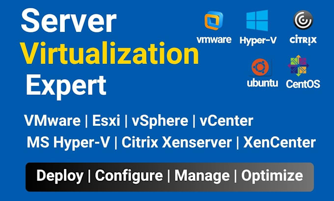 setup virtualization  vmware, esxi, vsphere, hyperv,  citrix