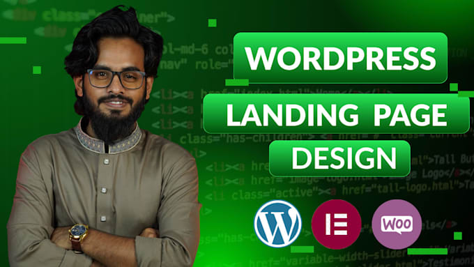 wordpress landing page design or elementor landing page