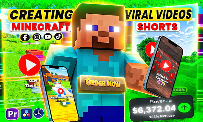 Create viral minecraft shorts for youtube and tiktok by Aiveraa | Fiverr