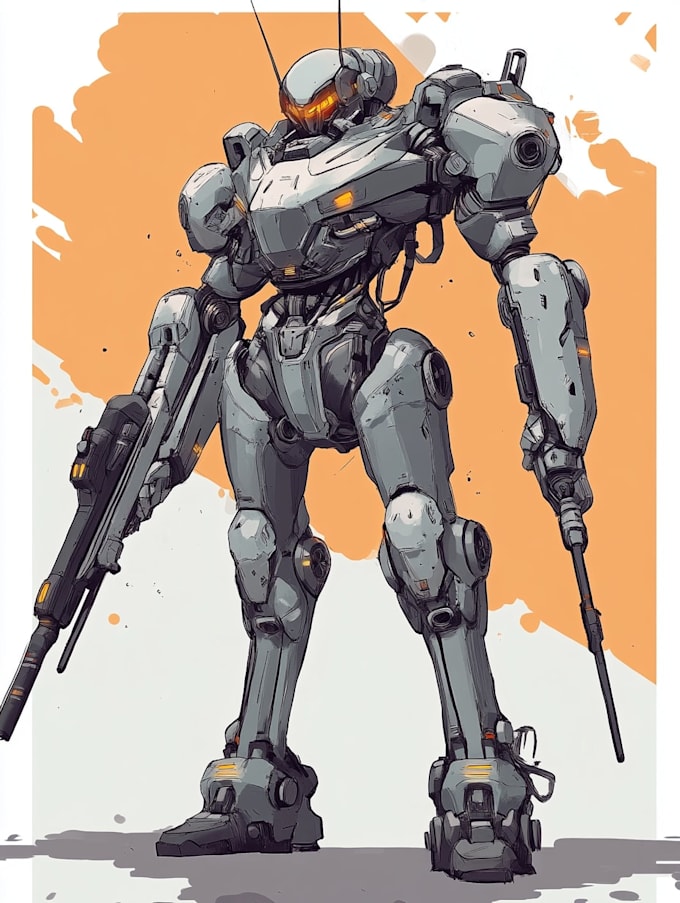 create custom mecha robot art