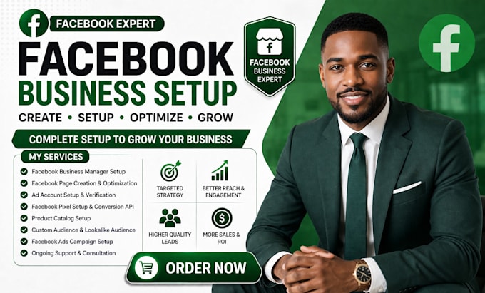 create and setup facebook business page