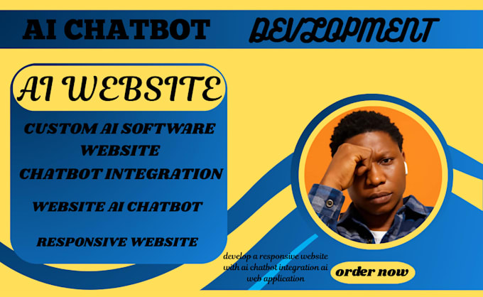develop a responsive website with ai chatbot integration ai web application