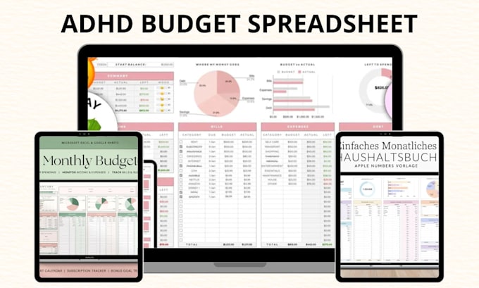 Do adhd budget planner google sheets, task tracker template personal ...