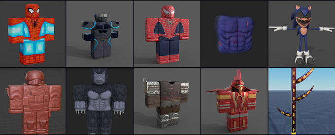 create 2d 3d roblox clothing, group uniforms, accessories, ugcs for roblox game