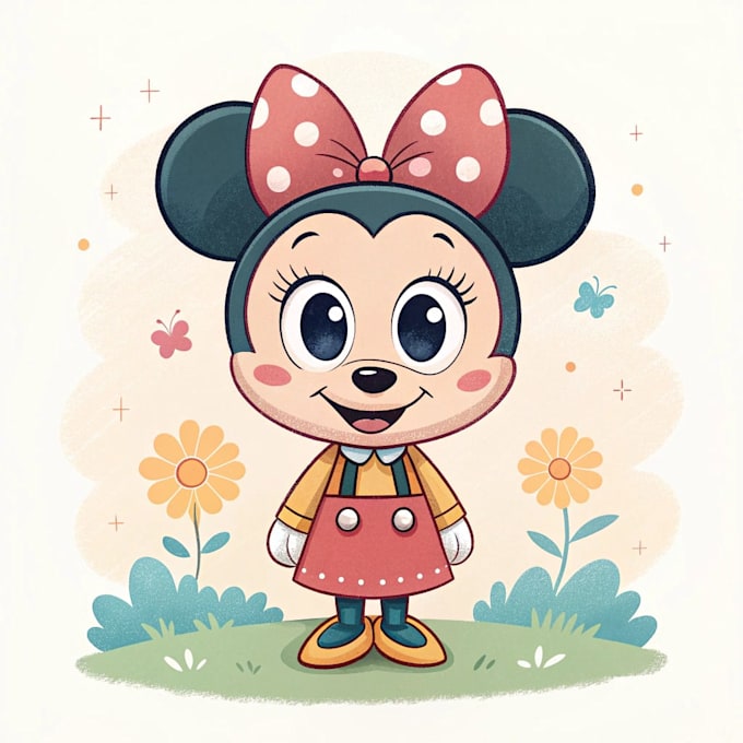 do cute disney cartoon portrait
