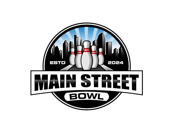 create creative and good looking bowling logo design