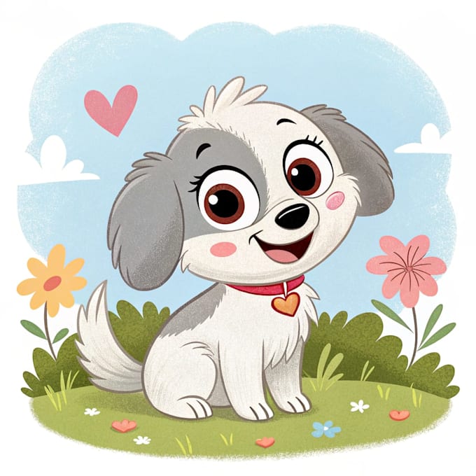draw a cute disney style pet portrait