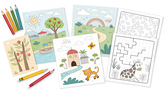 make unlimited coloring book pages and activities pages