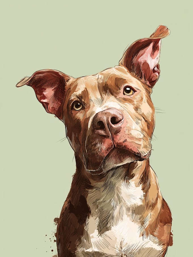 draw disney pet portrait illustration