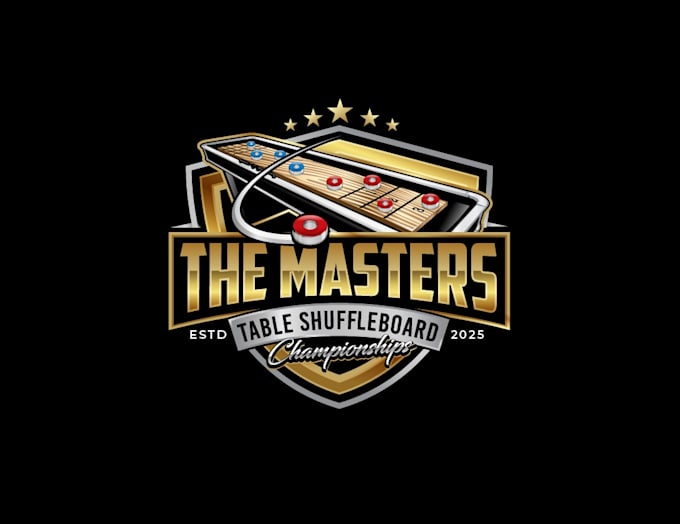 create attractive and imagination shuffleboard logo design