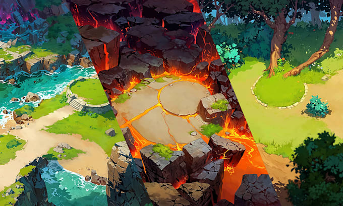 do 2d backgrounds, environment, landscape using ai