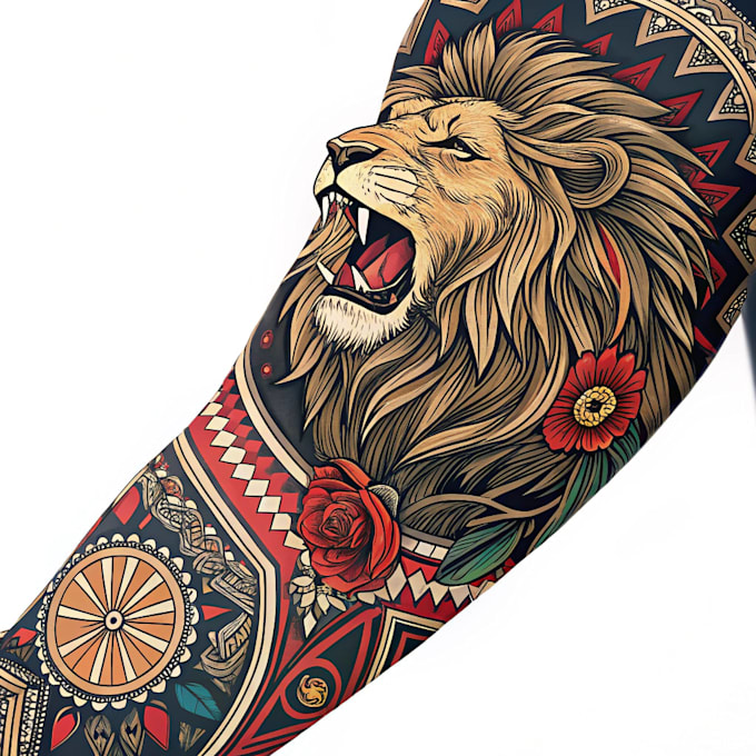 draw an awesome tattoo sleeve art