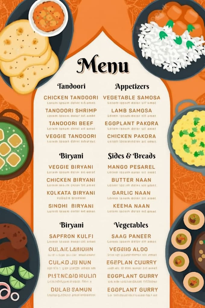 create your menu cards for hotels