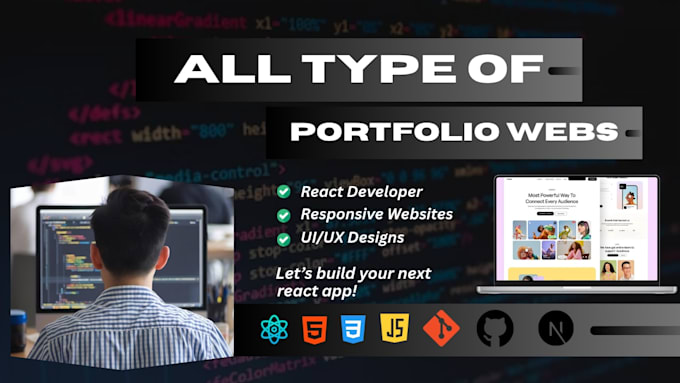build a modern and responsive portfolio website using react
