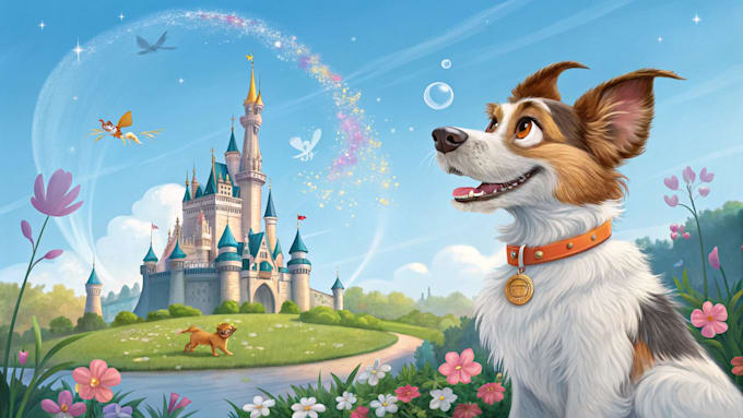 design a custom disney pet portrait