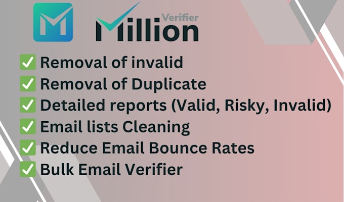 clean and verify bulk email lists using million verifier