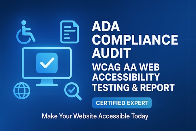 conduct ada compliance, wcag aa web accessibility audit for your website