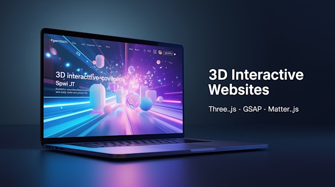 create 3d interactive  website with threejs, gsap, matterjs 3d animation