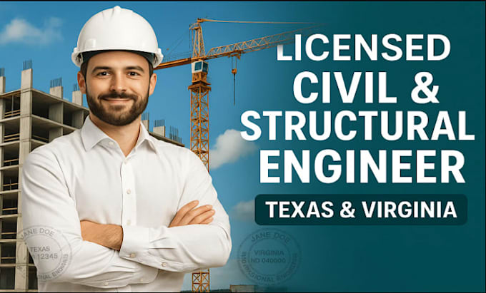 Review stamp as licensed civil and structural engineer in texas and ...