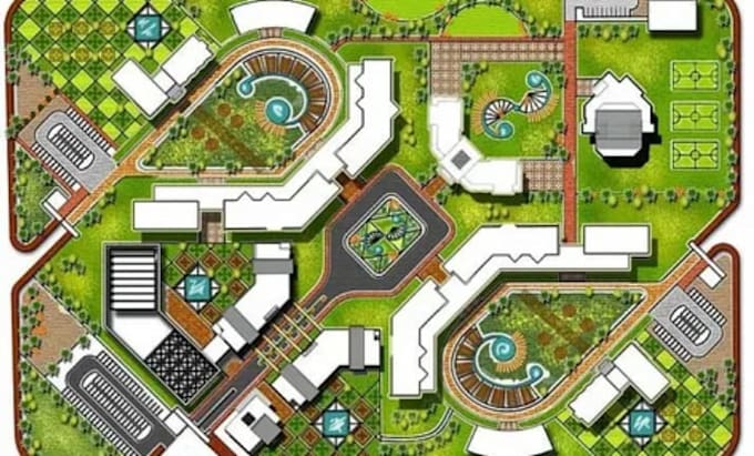 Design 2d site plan, 3d landscape rendering, farm, backyard, rv, resort ...