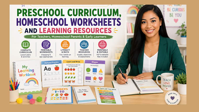 create grade preschool curriculum, homeschool worksheets and learning resources