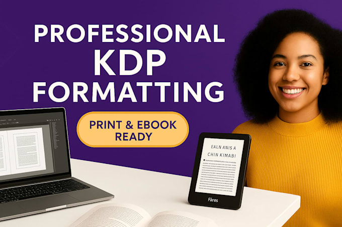 do book formatting for amazon KDP, print fast
