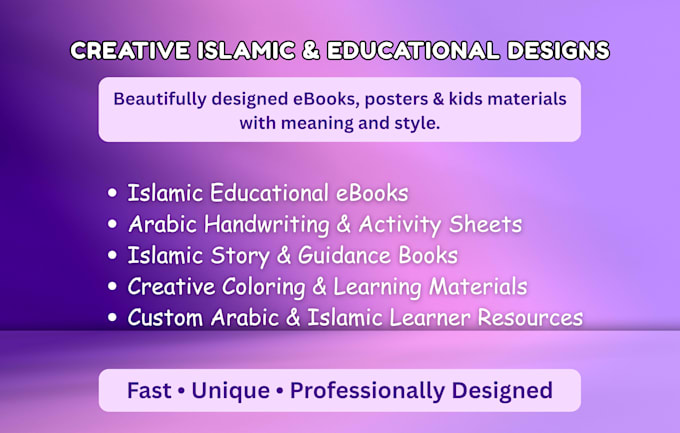 design engaging islamic ebooks and creative learning materials for all age