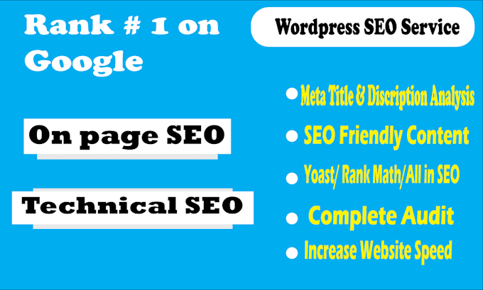 do advanced on page and technical SEO for top google ranking
